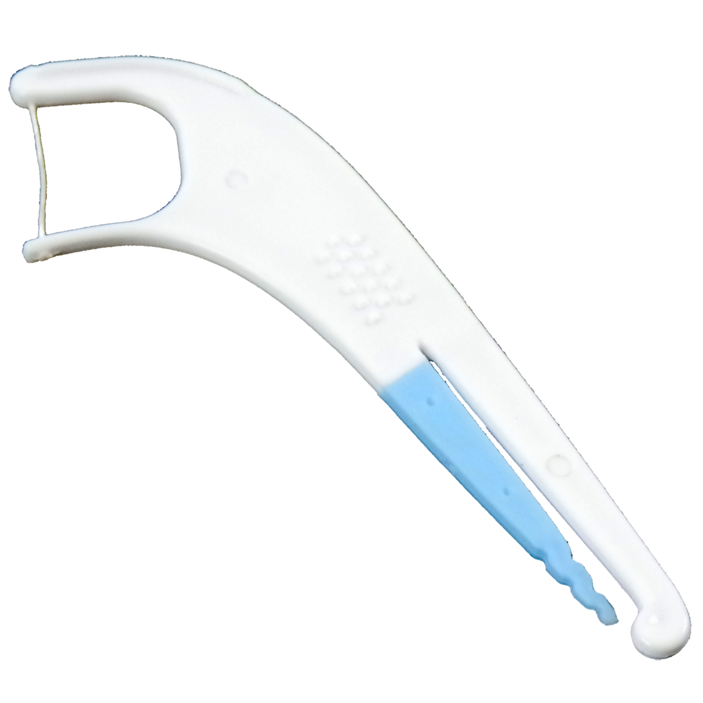 Oraline ORA30204 Flexible Security Floss Pick with Rubber Tip & Toothpick End - Dual-Action Institutional Dental Flosser (144/Case)