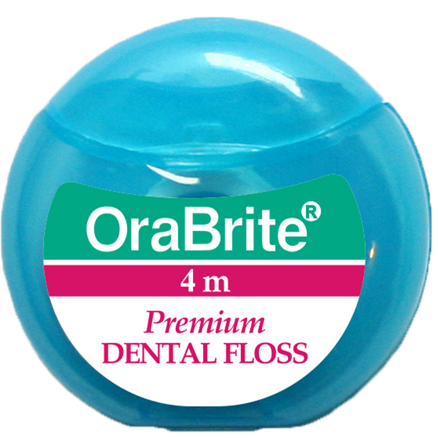 Oraline ORA48038 OraBrite PTFE Mint Dental Floss - 4 Meter Plain Ultra-Smooth Pocket Dispenser for Tight Interdental Cleaning (144/Case)