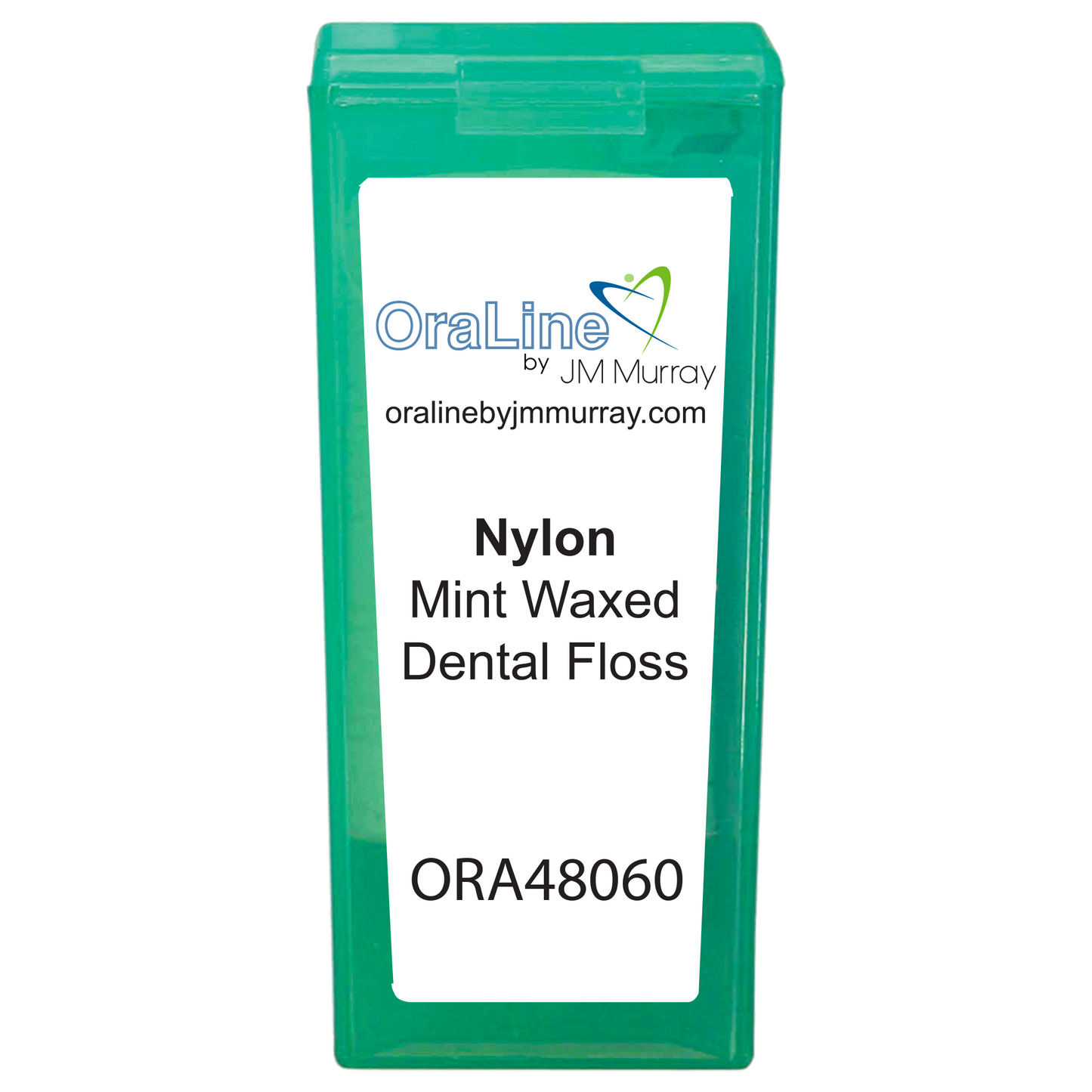 Oraline ORA48060 OraBrite 200 Yard Mint Waxed Dental Floss - Long-Lasting Bulk Dispenser for Professional Oral Care (72/Case)