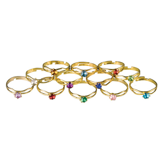 Sherman Specialty R47 Boxed Birthstone Rings Assorted, 36 Per Box