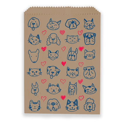 Sherman Specialty S8662 Dogs & Cats Brown Paper Bags, 100 Per Pack