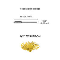 Dedeco 1352 Sunburst 1/2 TC Snap-On Discs White 120 Grit Size (A/O) 30/Bx
