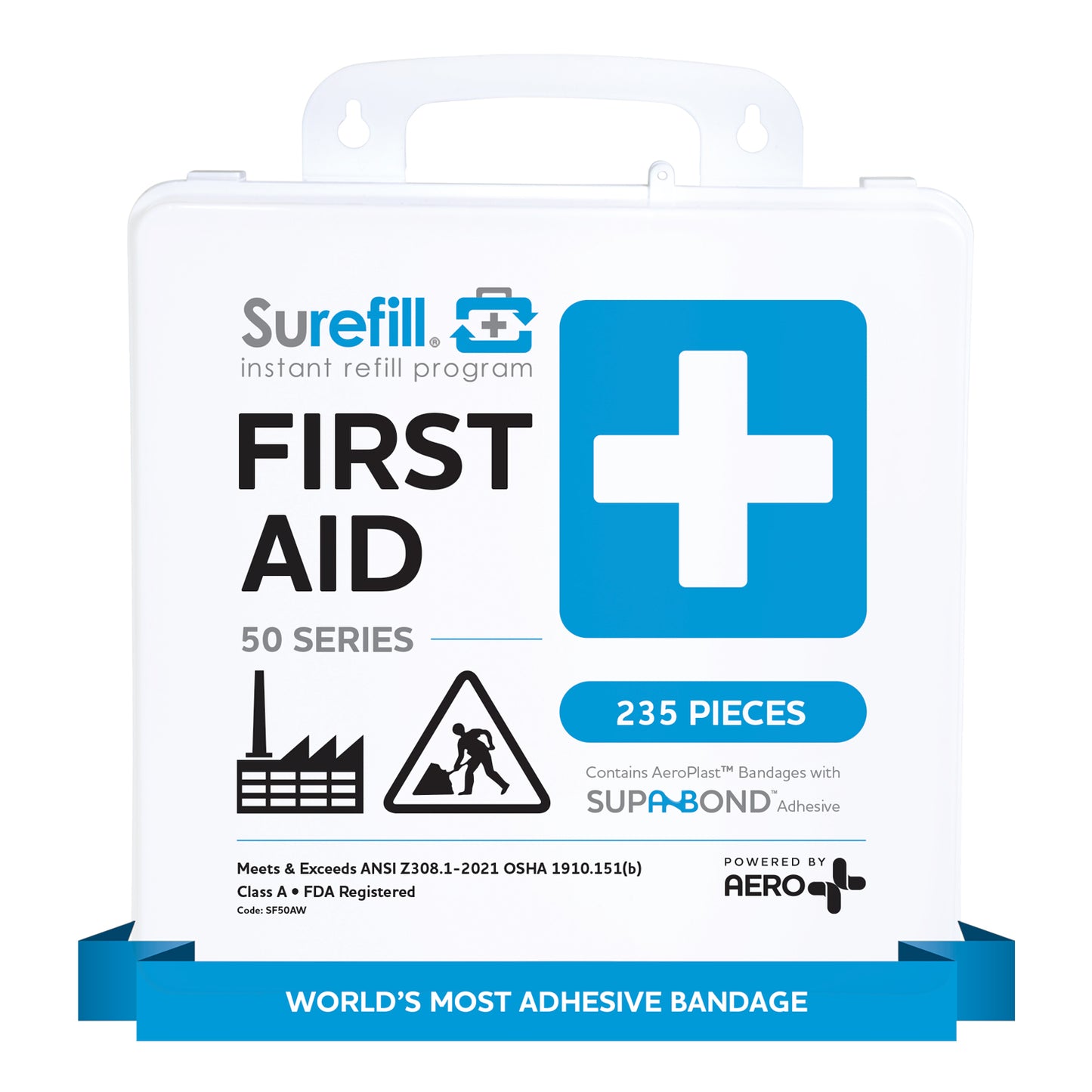 Aero Healthcare SF50AW Surefill® 50 Series ANSI A First Aid Kit – Weatherproof Case