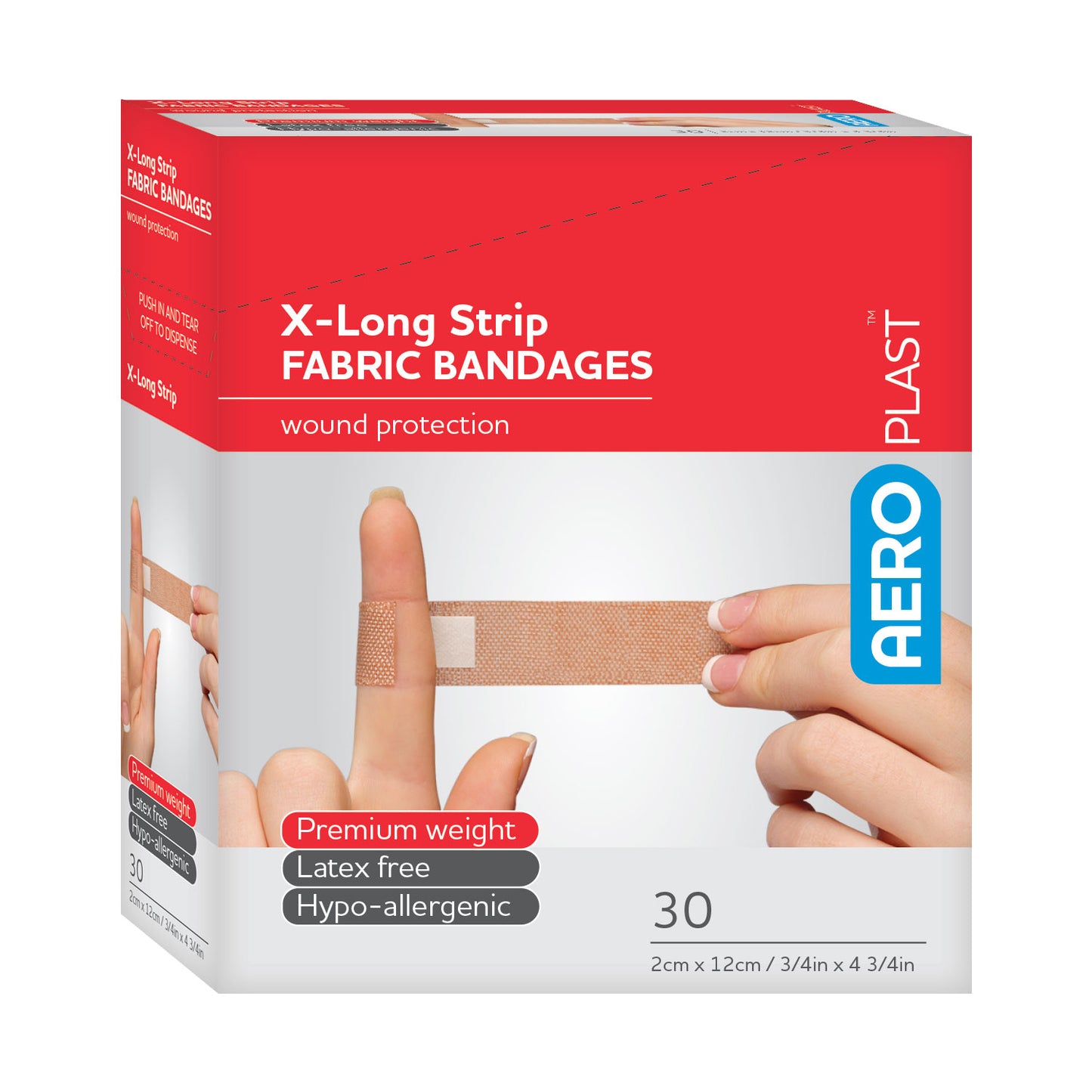 Aero Healthcare AFPX501 AeroPlast™ Fabric X-Long Strip (30/Box), 12 Boxes/Case
