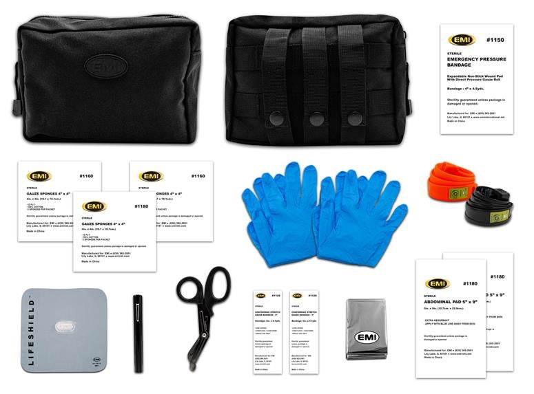 EMI 9132 E.T.R. Basic Active Shooter/Bleed Aid Kit with S.T.A.T. Tourniquet (Orange)