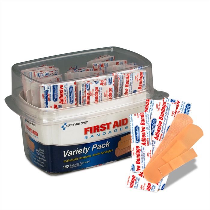First Aid Only 90095 Assorted Bandage Box Kit: 150 Piece