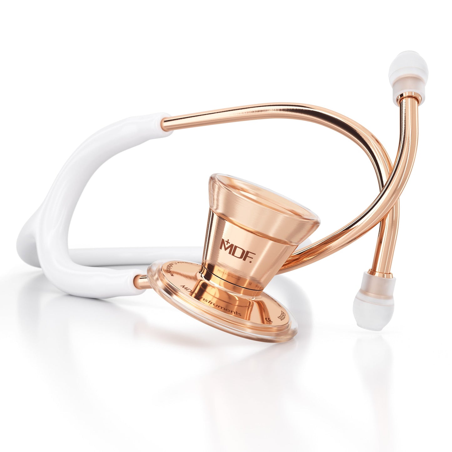 MDF Instruments MDF797RG29 ProCardial® Stainless Steel Cardiology Stethoscope - White/Rose Gold