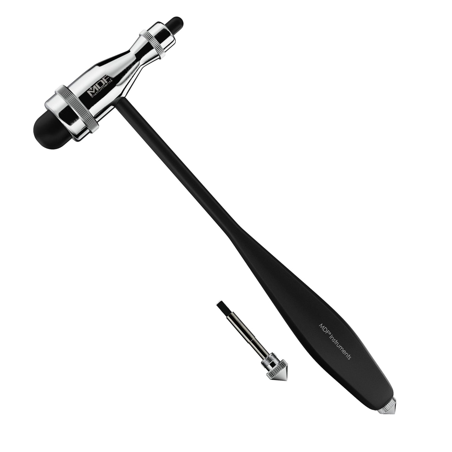 MDF Instruments MDF555P11 Tromner Reflex Hammer with Built-In Brush - Black