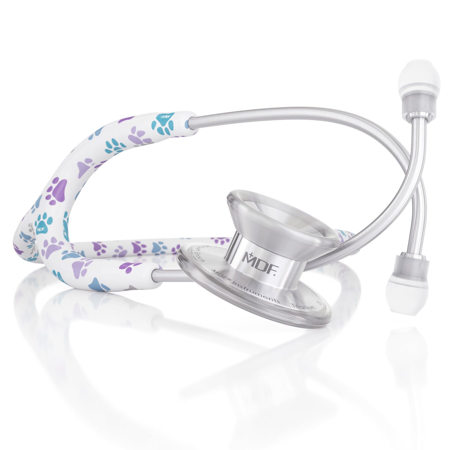 MDF Instruments MDF777TPW MD One® Epoch® Titanium Adult Stethoscope - Paw Print