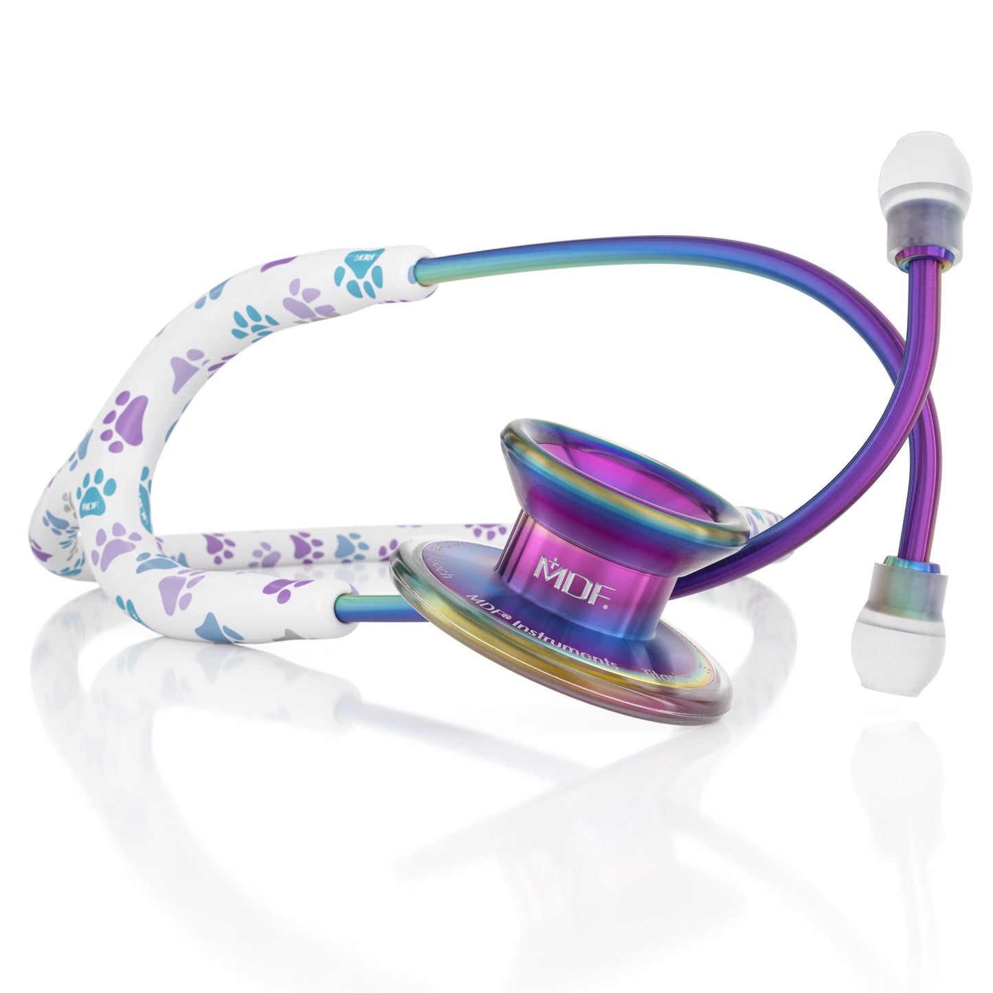 MDF Instruments MDF777TPWKL MD One® Epoch® Titanium Adult Stethoscope - Paw Print/Kaleidoscope