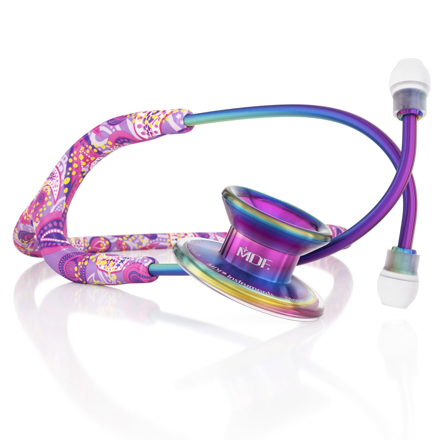 MDF Instruments MDF777TPYKL MD One® Epoch® Titanium Adult Stethoscope - Purpaisely/Kaleidoscope