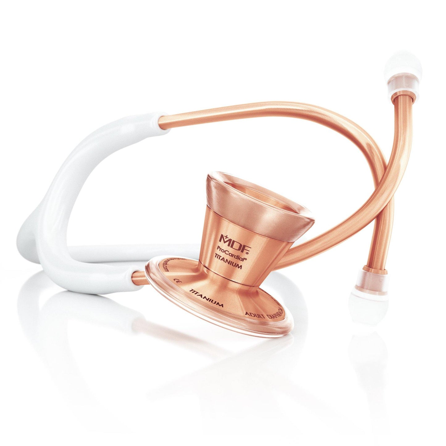 MDF Instruments MDF797TRG29 ProCardial® Titanium Cardiology Stethoscope - White/Rose Gold