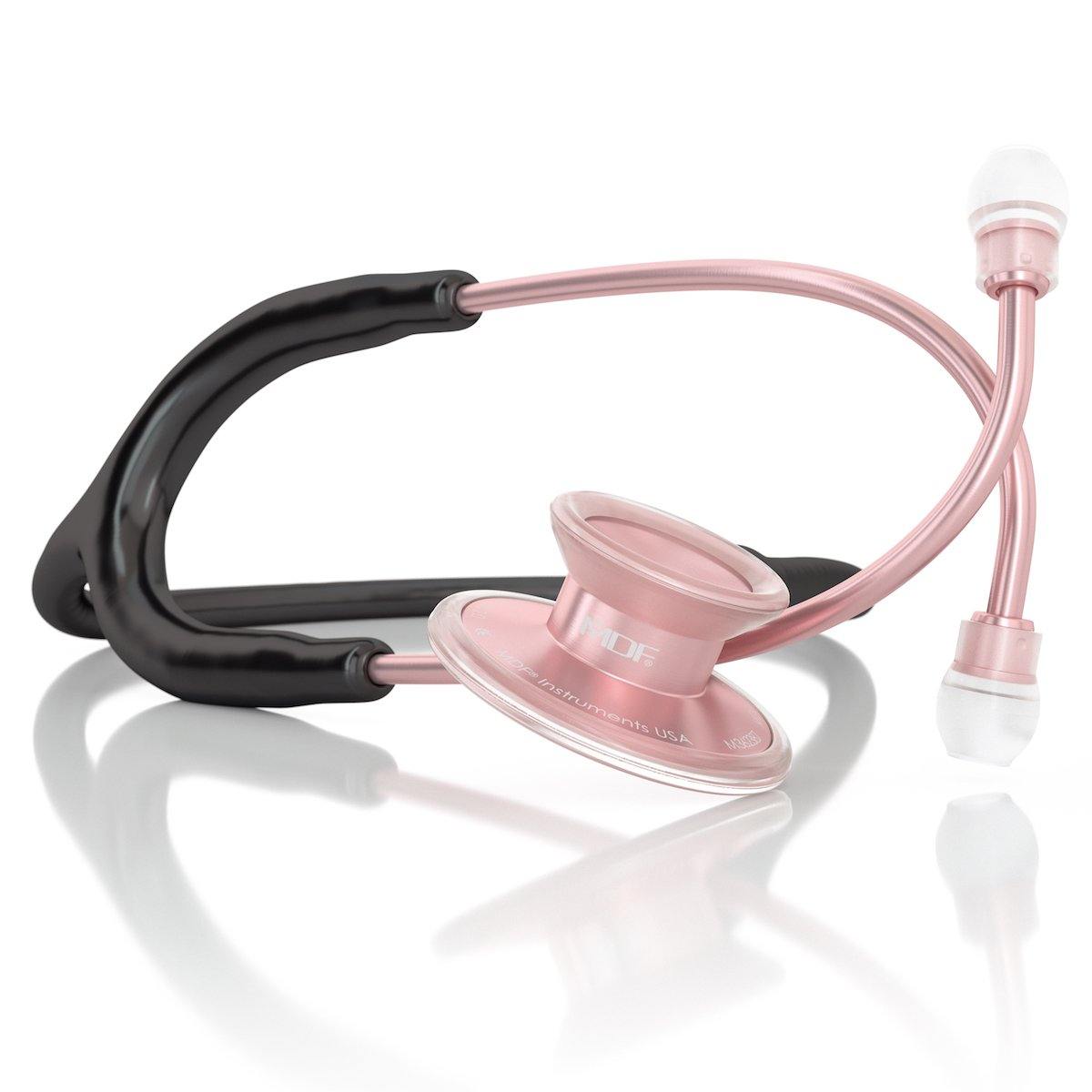 MDF Instruments MDF747XPRG11 Acoustica® Stethoscope - Black/Matte Rose Gold