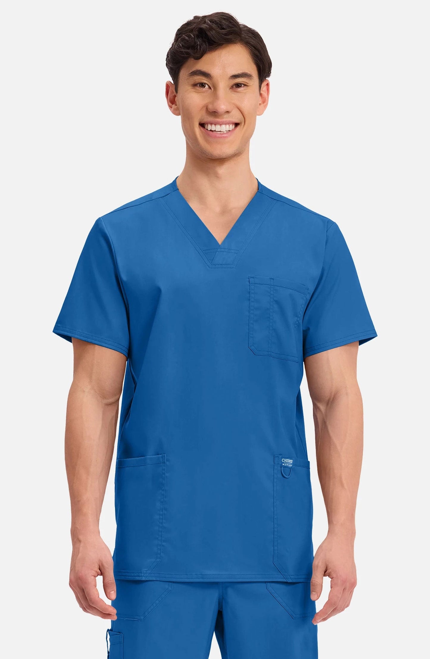 MDF Instruments CK-WW670-ROY-3XL Cherokee Workwear Revolution Men's V-Neck Scrub Top - Royal Blue, 3XL