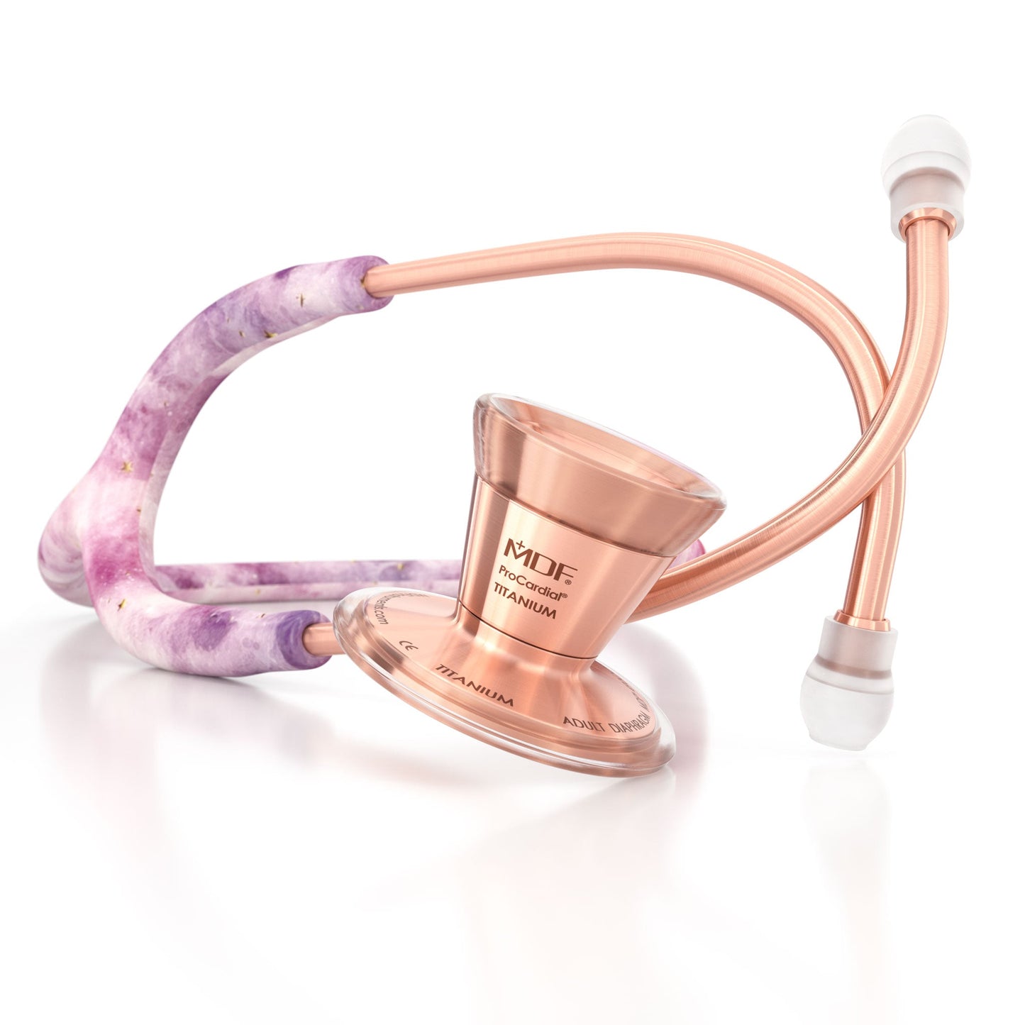 MDF Instruments MDF797TONRG ProCardial® Titanium Cardiology Stethoscope - Orion Nebula/Rose Gold