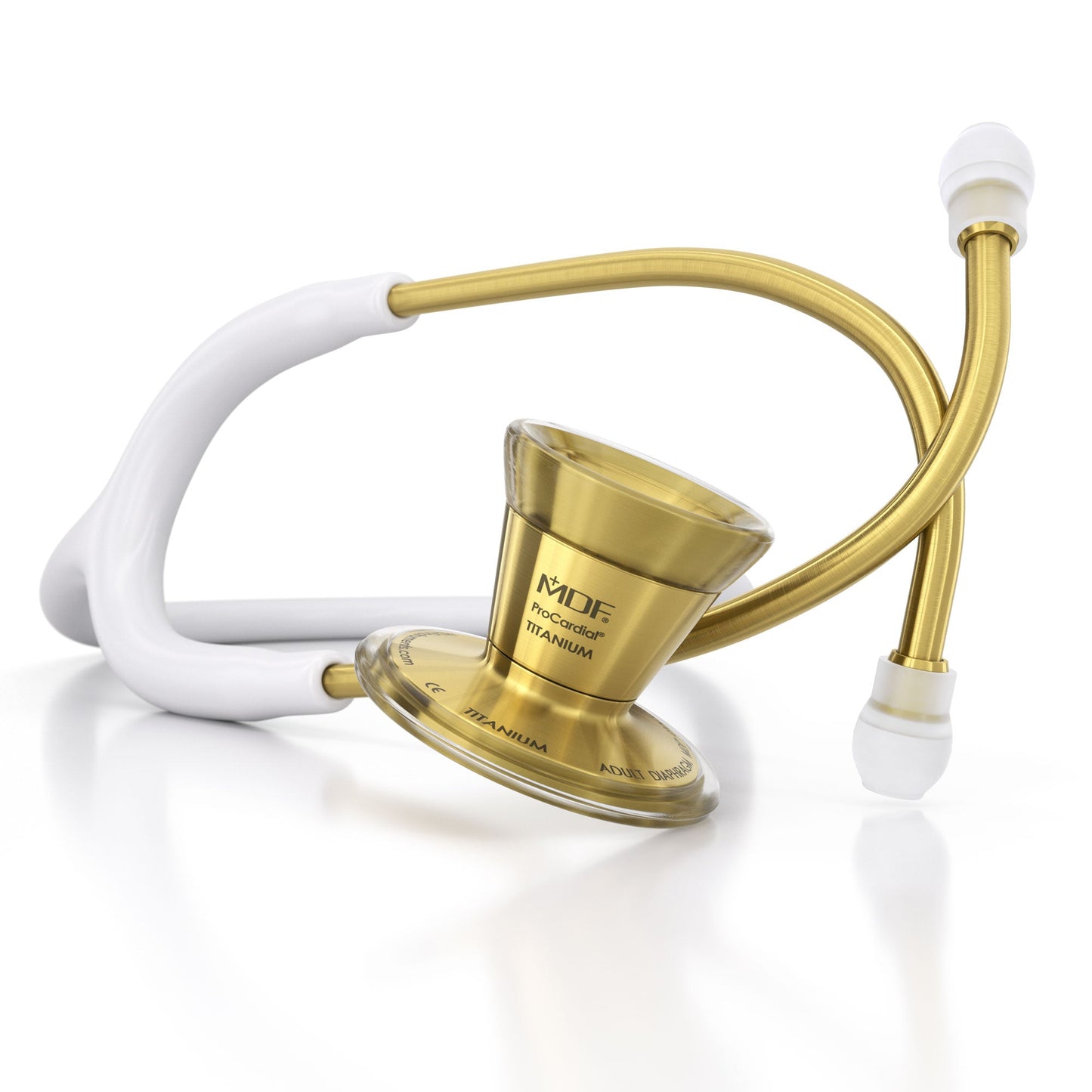 MDF Instruments MDF797TK29 ProCardial® Titanium Cardiology Stethoscope - White/Gold
