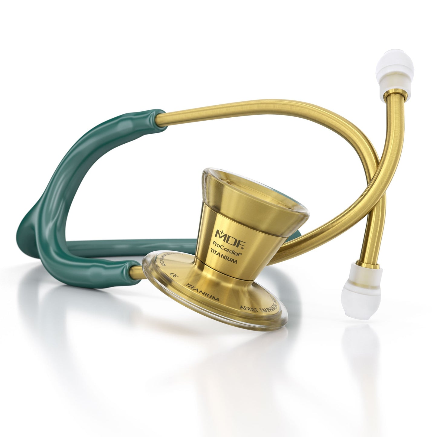 MDF Instruments MDF797TK21 ProCardial® Titanium Cardiology Stethoscope - Green/Gold