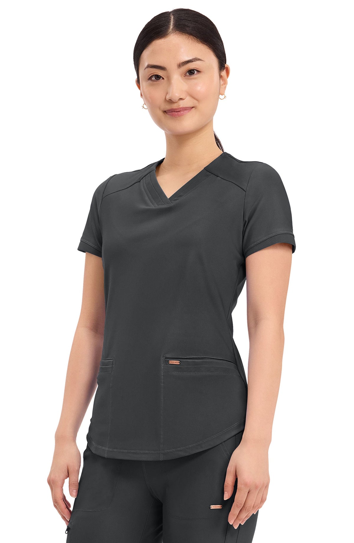 MDF Instruments CK-CK840-BLK-XL Cherokee Form Women's V-Neck Scrub Top - Black, XL