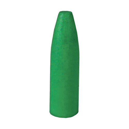 Dedeco 0048 Rubber Abrasive Points - 1 x 9/32 - Green Medium Silicon Carbide 100/Bx