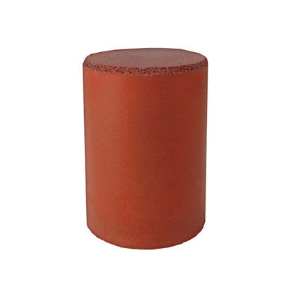 Dedeco 0094 Rubber Abrasive Cone - Cylinder 1 x 3/4 - Red Fine Silicon Carbide 1/Unit