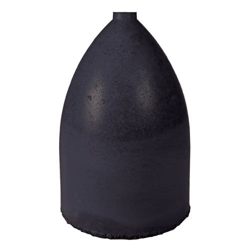 Dedeco 0122 Rubber Abrasive Cone - Bullet 1-1/2 x 1 - Black Coarse Silicon Carbide 1/Unit