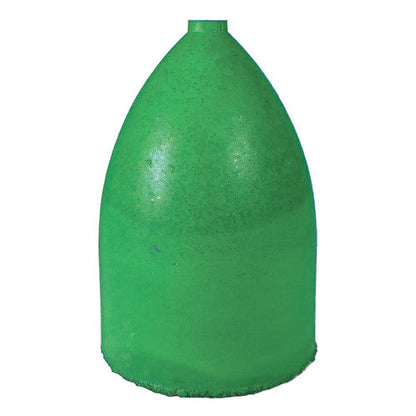 Dedeco 0123 Rubber Abrasive Cone - Bullet 1-1/2 x 1 - Green Medium Silicon Carbide 1/Unit