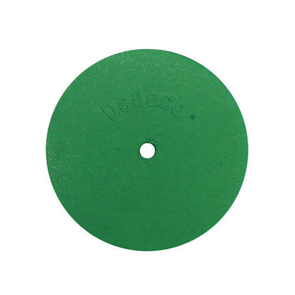 Dedeco 0138 Rubber Abrasive Wheel 3 x 1/4 x 1/4 - Green Medium Silicon Carbide 1/Unit