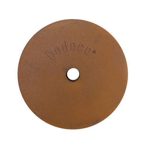 Dedeco 0156 Rubber Abrasive Wheel 4 x 3/4 x 1/2 - Brown Extra Coarse Aluminum Oxide 1/Unit