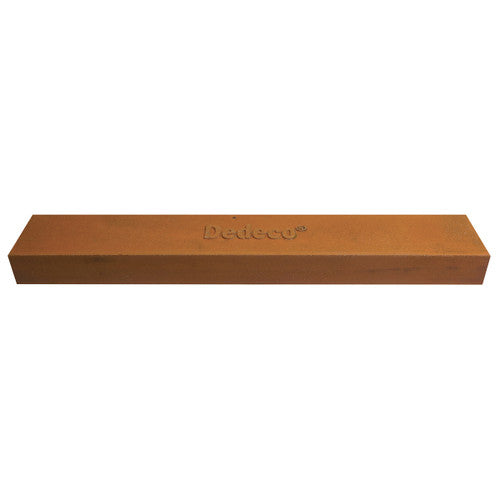 Dedeco 0216 Rubber Abrasive Block/Stick 6 x 1 x 1/2 - Brown Extra Coarse Aluminum Oxide 1/Unit