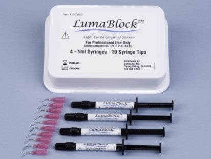 Lumalite Inc 210040 LumaBlock™ Paint-on, Light-cured Gingival Protection (4 patients per kit)