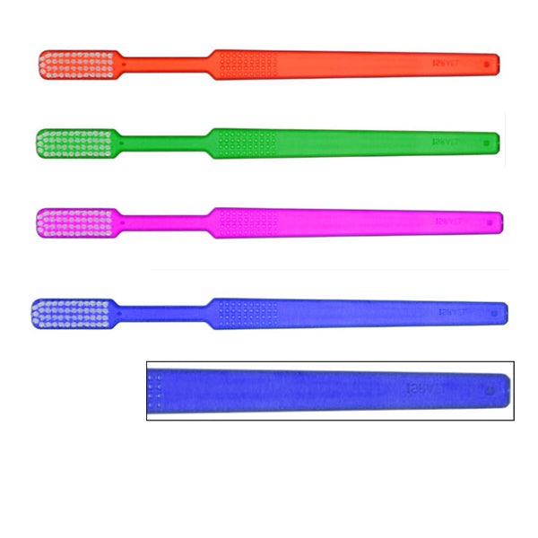 Oraline 000-10100B NB Adult Max 47 Toothbrush  - Full Head Soft Bristle Manual Toothbrush with Narrow Neck (72/Case)