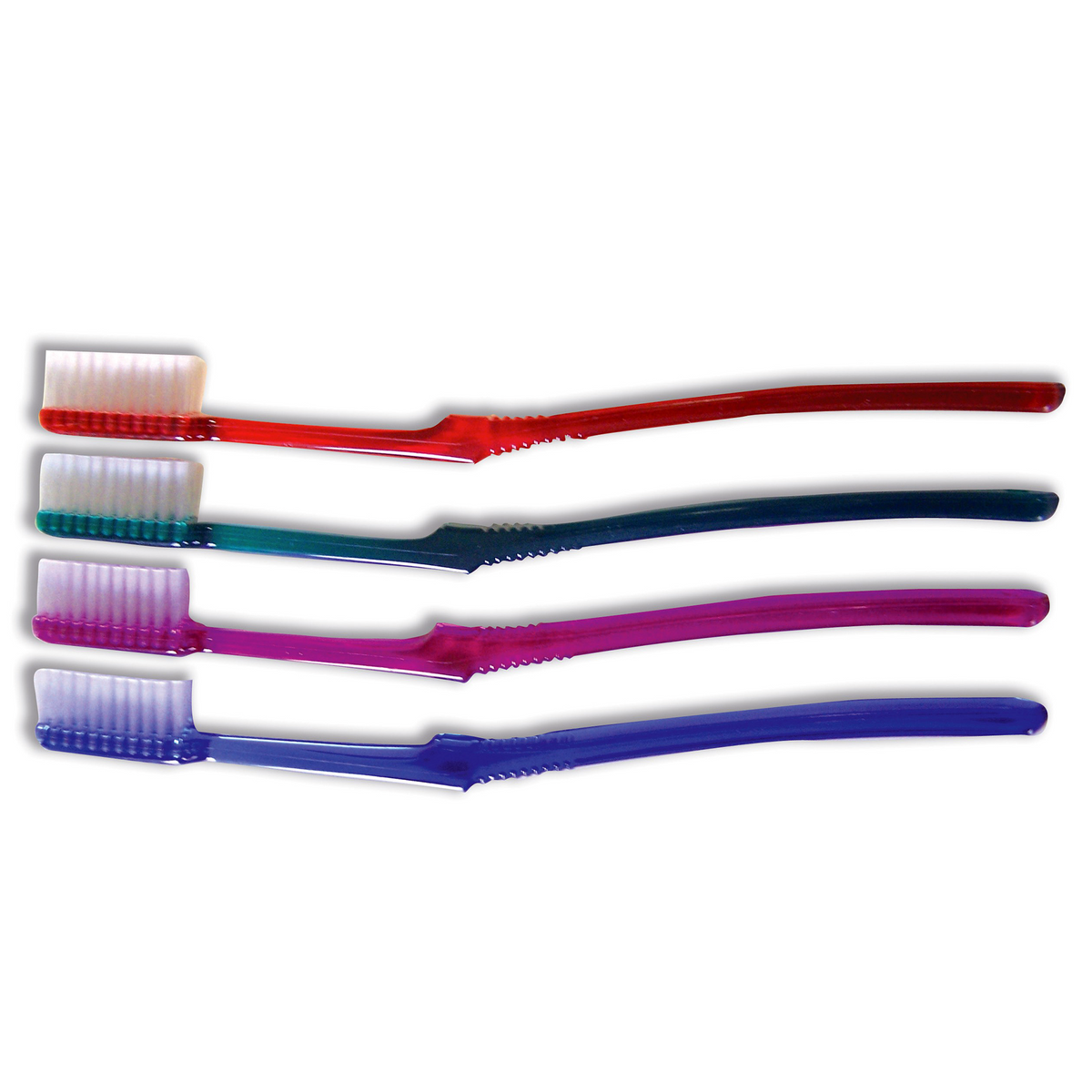 Oraline 000-10250B Coral Master 38 Toothbrush  - Soft Bristle Adult Toothbrush with Angled Handle & Tapered Head (72/Case)
