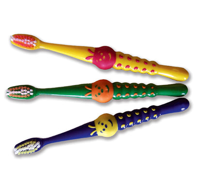 Oraline 000-10771B Kid's Caterpillar Stage 3 Toothbrush  - Soft Bristle Children's Toothbrush for Ages 3–5 Years (72/Case)