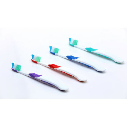 Oraline 000-10774B Premium Adult Deep Clean Toothbrush  - Soft Multi-Level Bristle Toothbrush with Ergonomic Grip Handle (72/Case)