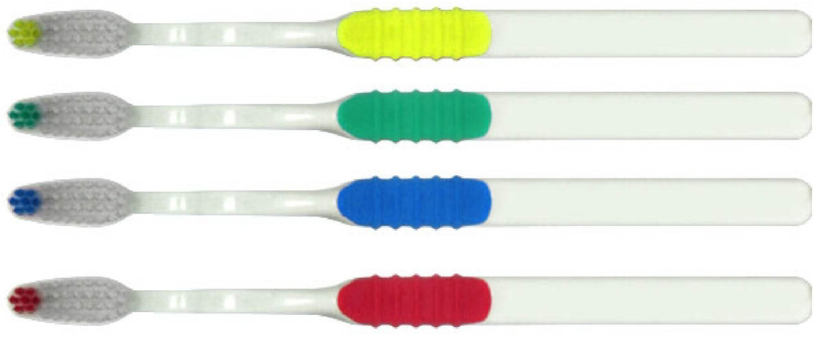 Oraline 000-10902 Premium OraDent Full Head Toothbrush  - 42 Tuft Soft Power Tip Adult Toothbrush with Flexible Neck (144/Case)