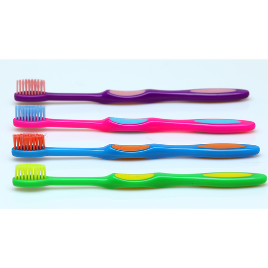 Oraline 000-10950 Kid's Sparkle Toothbrush - Stage 2  - 30 Tuft Soft Bristle Children's Toothbrush with Power Tip (144/Case)