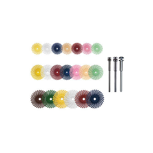 Dedeco 1210 Sunburst Disc Assortment 5/8, 7/8  1 83/Kit