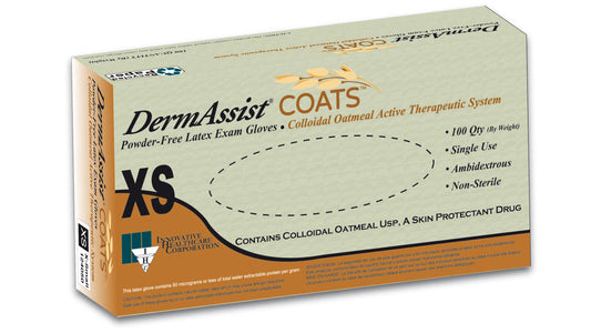 Innovative Healthcare 124350 Dermassist Coats Latex Exam Gloves - Xl, 100 Gloves/Bx, 10 Bx/Cs