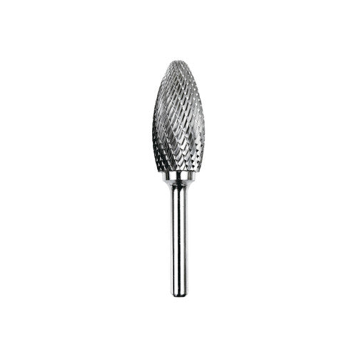 Dedeco 12414 Carbide Bur D/C Flame 1/4 x 3/4 x 1-5/8 (SH-7) 1/Unit