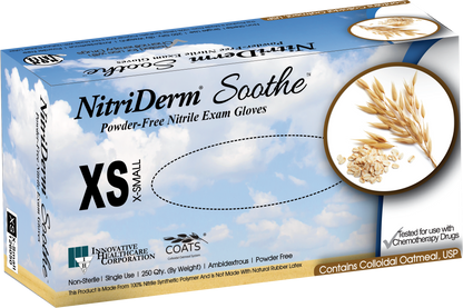 Innovative Healthcare 126200 Nitriderm Soothe Nitrile Exam Gloves - M, 250 Gloves/Bx, 10 Bx/Cs