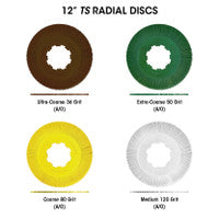 Dedeco 1978 Sunburst 12 TS Discs Yellow 80 Grit Size (A/O) 70/Bx