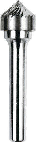 Dedeco 13107 Carbide Bur S/C 90-degree Cone 1/4 x 1/2 x 1/4 (SK-5) 1/Unit