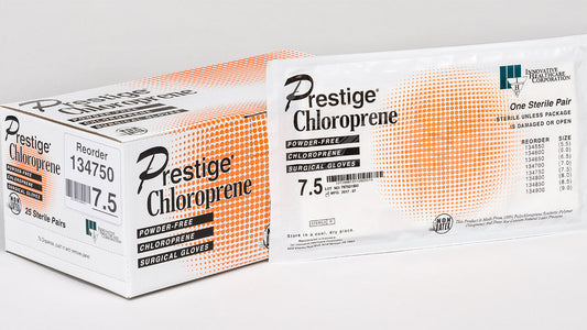 Innovative Healthcare 134650 Prestige Chloroprene Surgical Gloves - 6.5, 25 Pr/Bx, 4 Bx/Cs