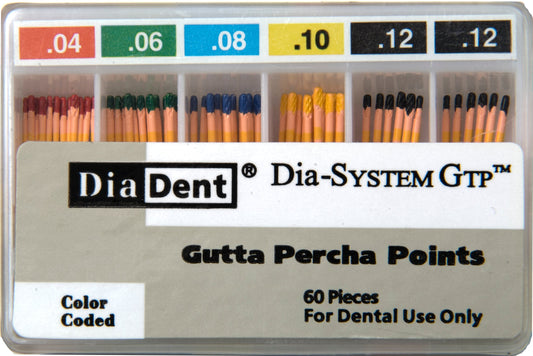 Diadent 142-691 DIA-SYSTEM GTP , Size #20 Ass't, 60 Pts/Box