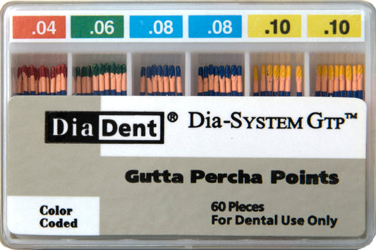 Diadent 142-704 DIA-SYSTEM GTP.04 , Size #25, 60 Pts/Box
