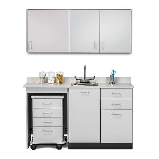 Clinton 148060ML Combination 60" Wall & 60" Cart-Mate, Base Cabinet/Cart Left