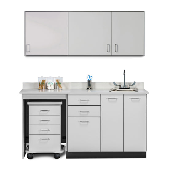 Clinton 148066ML Combination 66" Wall & 66" Cart-Mate, Base Cabinet/Cart Left