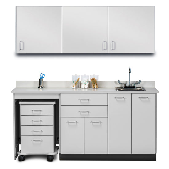 Clinton 148072L Combination 72" Wall & 72" Cart-Mate, Base Cabinet/Cart Left