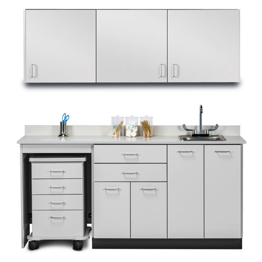 Clinton 148072L Combination 72" Wall & 72" Cart-Mate, Base Cabinet/Cart Left