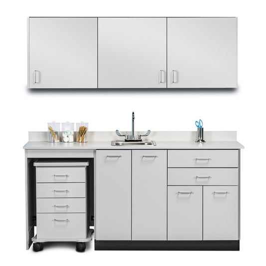 Clinton 148072ML Combination 72" Wall & 72" Cart-Mate, Base Cabinet/Cart Left